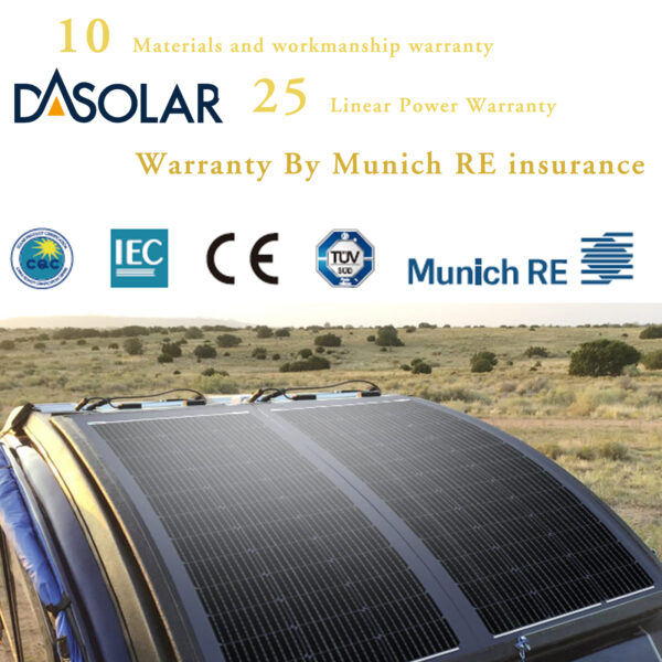 400W flexible solar panel warranty